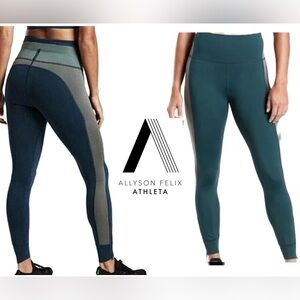 Athleta x Allyson Felix Legend 7/8 Leggings Women’s Size Small teal leggings
